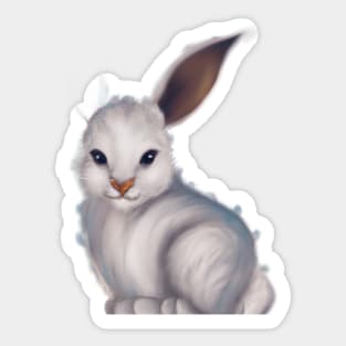 Cute Hare Drawing Sticker